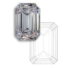 R&V Romance Victory emerald cut diamond
