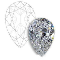 R&V Romance Victory pear cut diamond