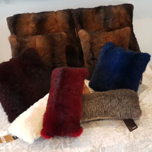 Possum Fur Cushion 0.4m x 0.4m  2 skins