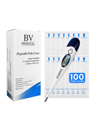 BV Medical Digital Thermometer with 100 Probe Covers