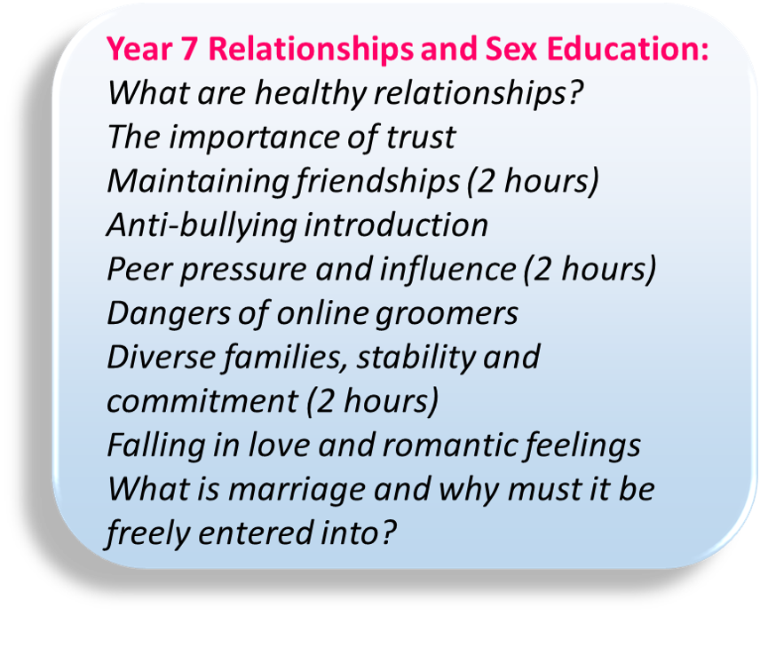 year 7 pshe rse lessons
