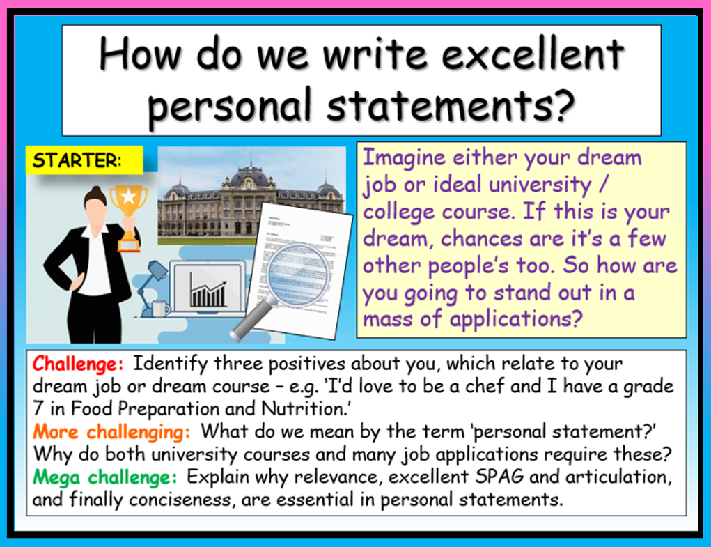 What Do I Write In A Personal Statement For A Job