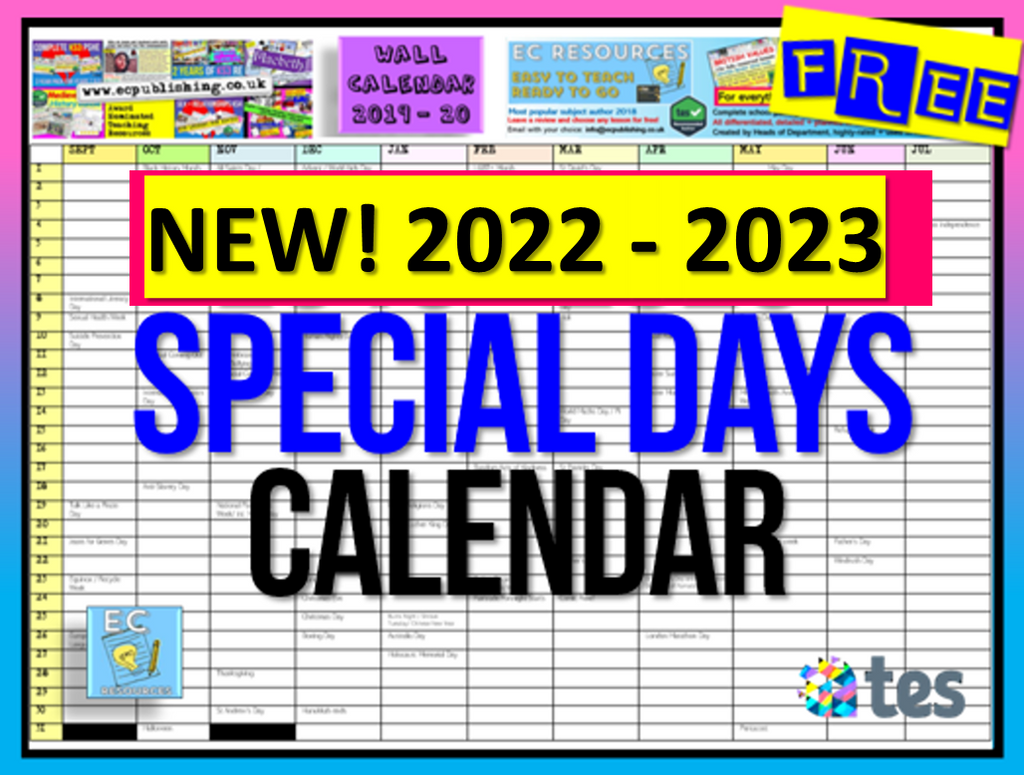 Special Days Wall Calendar / Poster EC Publishing