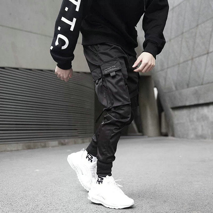 strapped cargo joggers