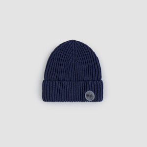 Miles Blue Ribbed Winter Beanie - The Piccolina Shop