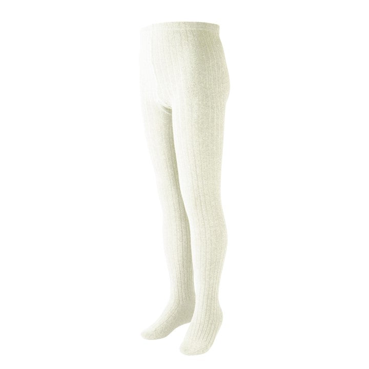 Winter School Cotton Tights - White