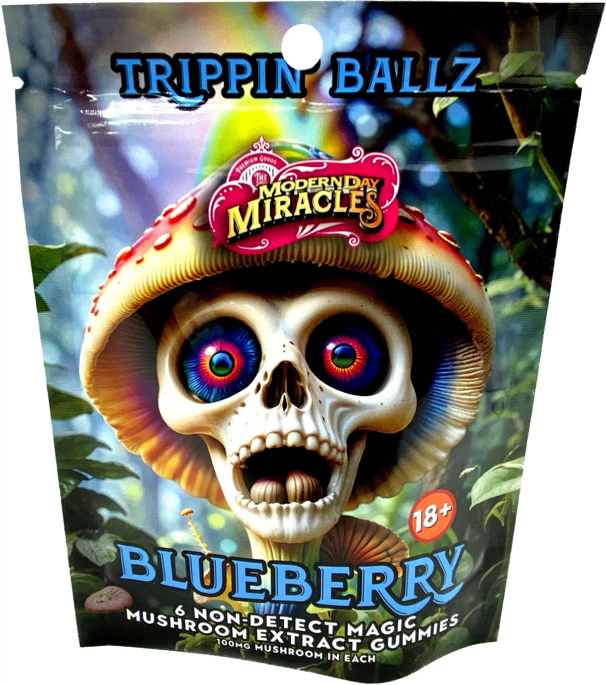 MODERN DAY MIRACLES AMANITA MUSCARIA PSYCHEDELIC MUSHROOM GUMMY CUBES  1500MG/3PC/POUCH