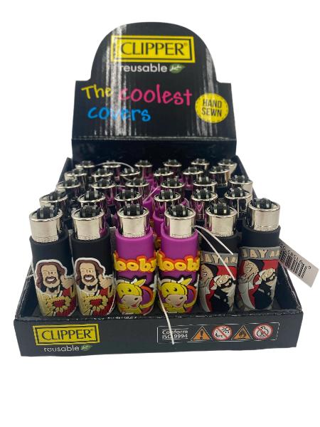 Clipper Lighter Pop Cover Edition - Leaves 30pk – 4aceswholesale