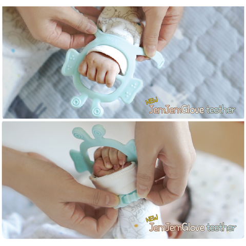 Mama's TEM JemJem Glove Premium Teether + Bunny Case | The Nest Attachment Parenting Hub