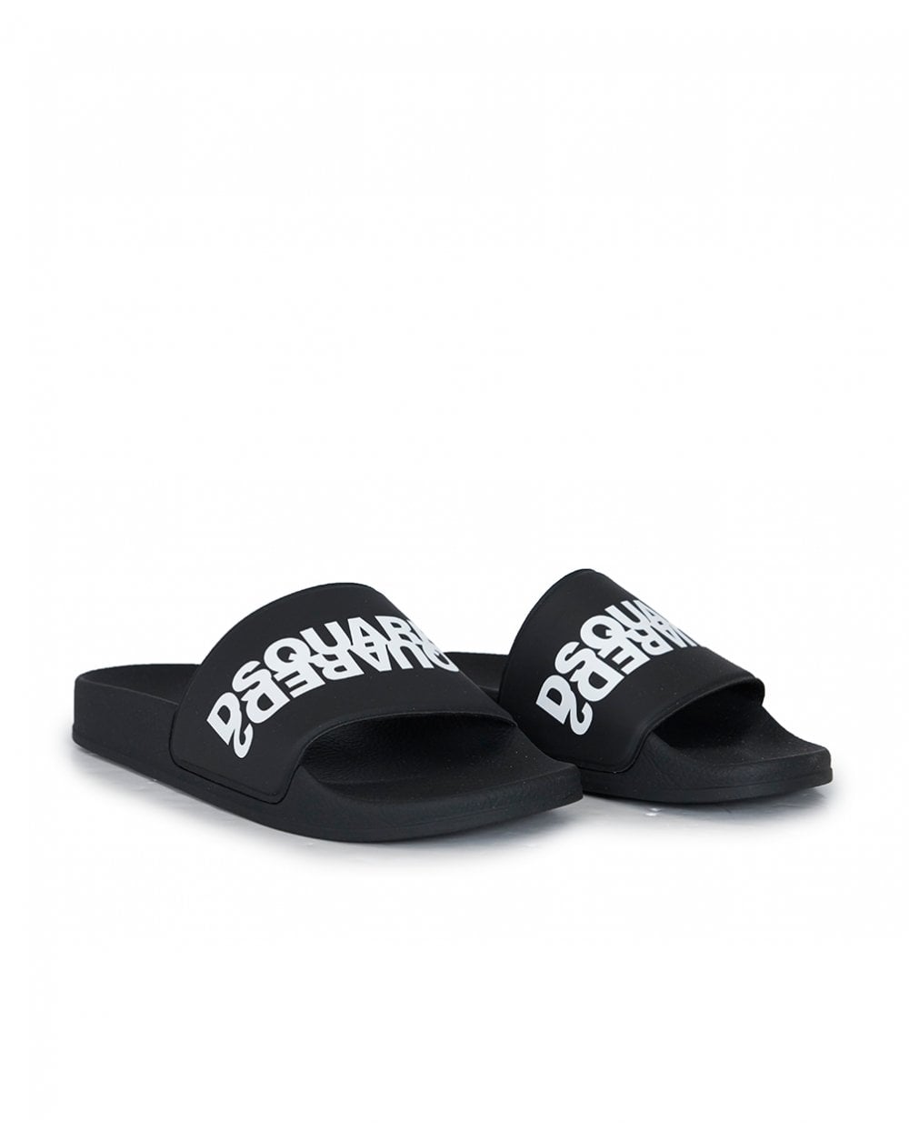 DSQUARED2 KIDS Logo Print Aqua Slippers 