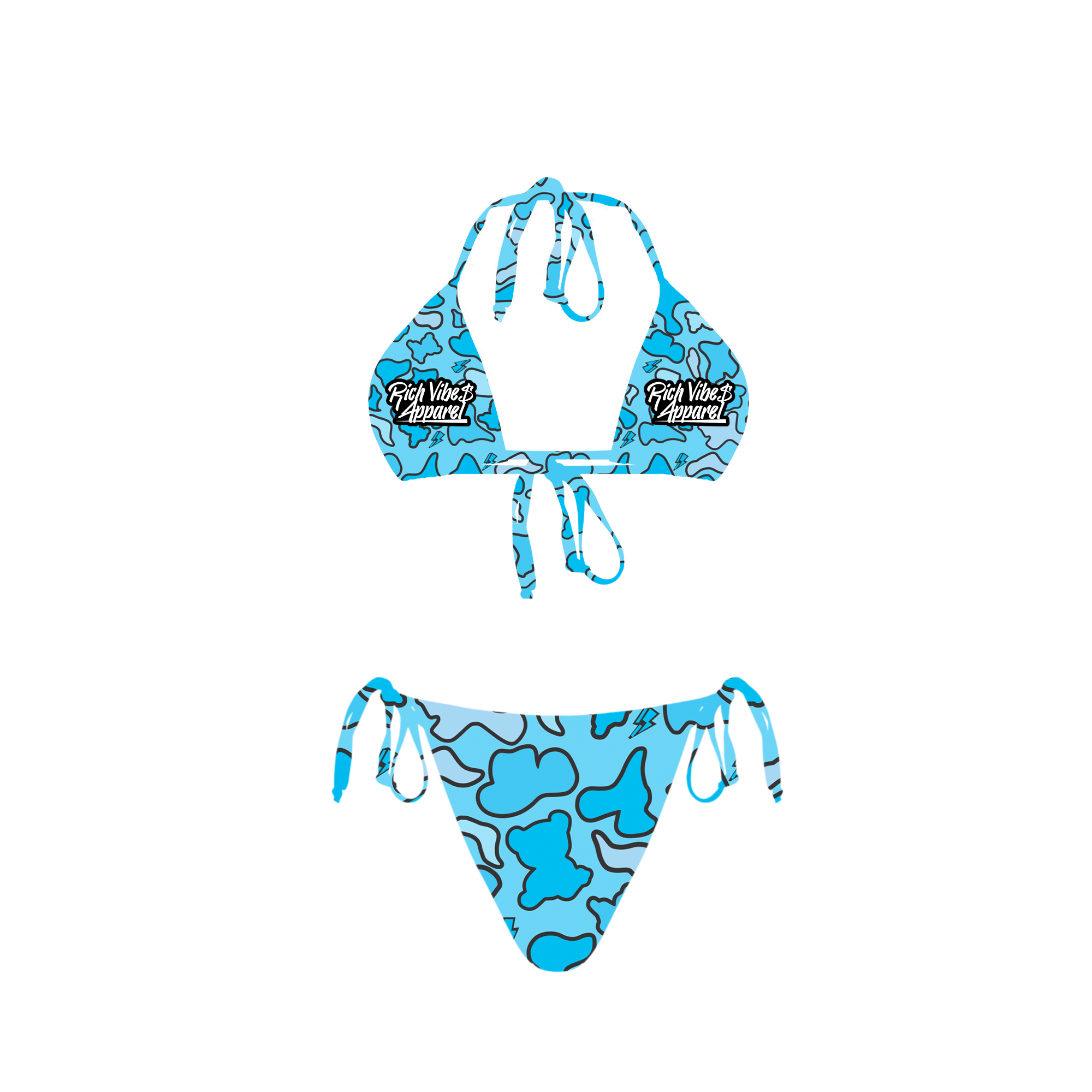 LIGHT BLUE CAMO BIKINI 💎 – Rich Vibes Apparel