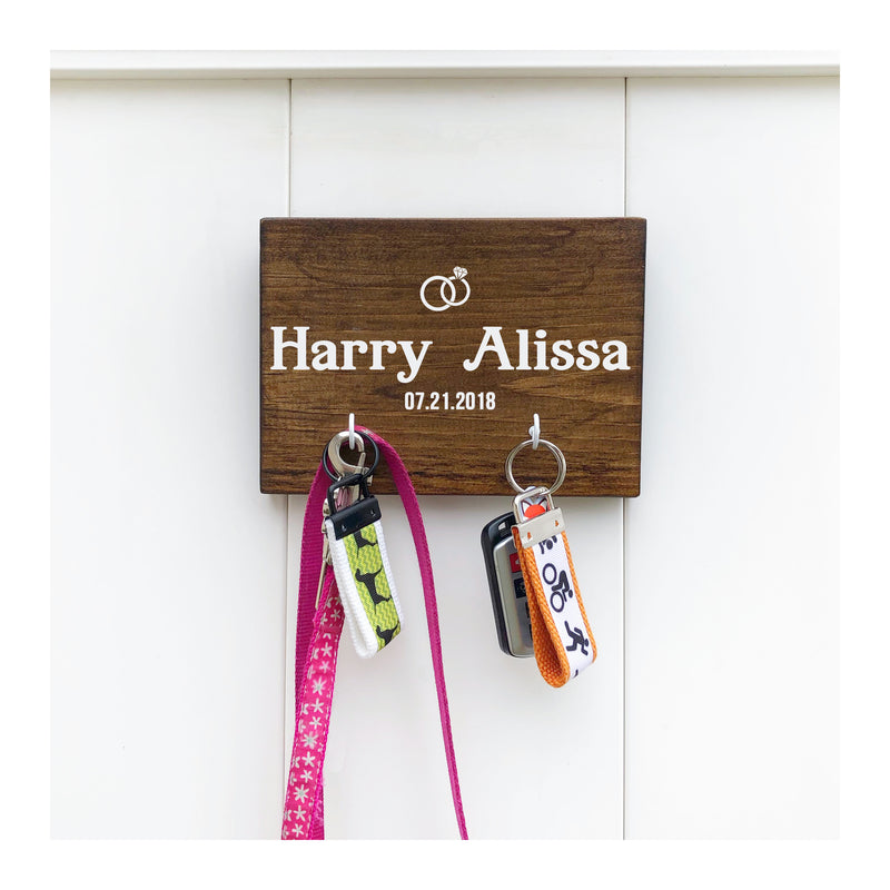 Personalized Couples Wooden Luggage Tags