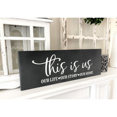 This is us modern farmhouse sign, rustic wedding gift, anniversary gift, birthday gift, gift for the couple, housewarming gift
