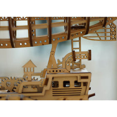 mechanical airship | wooden construction kit | DIY marble run