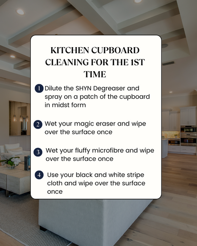 how to clean a kitchen for the 1st time instructions