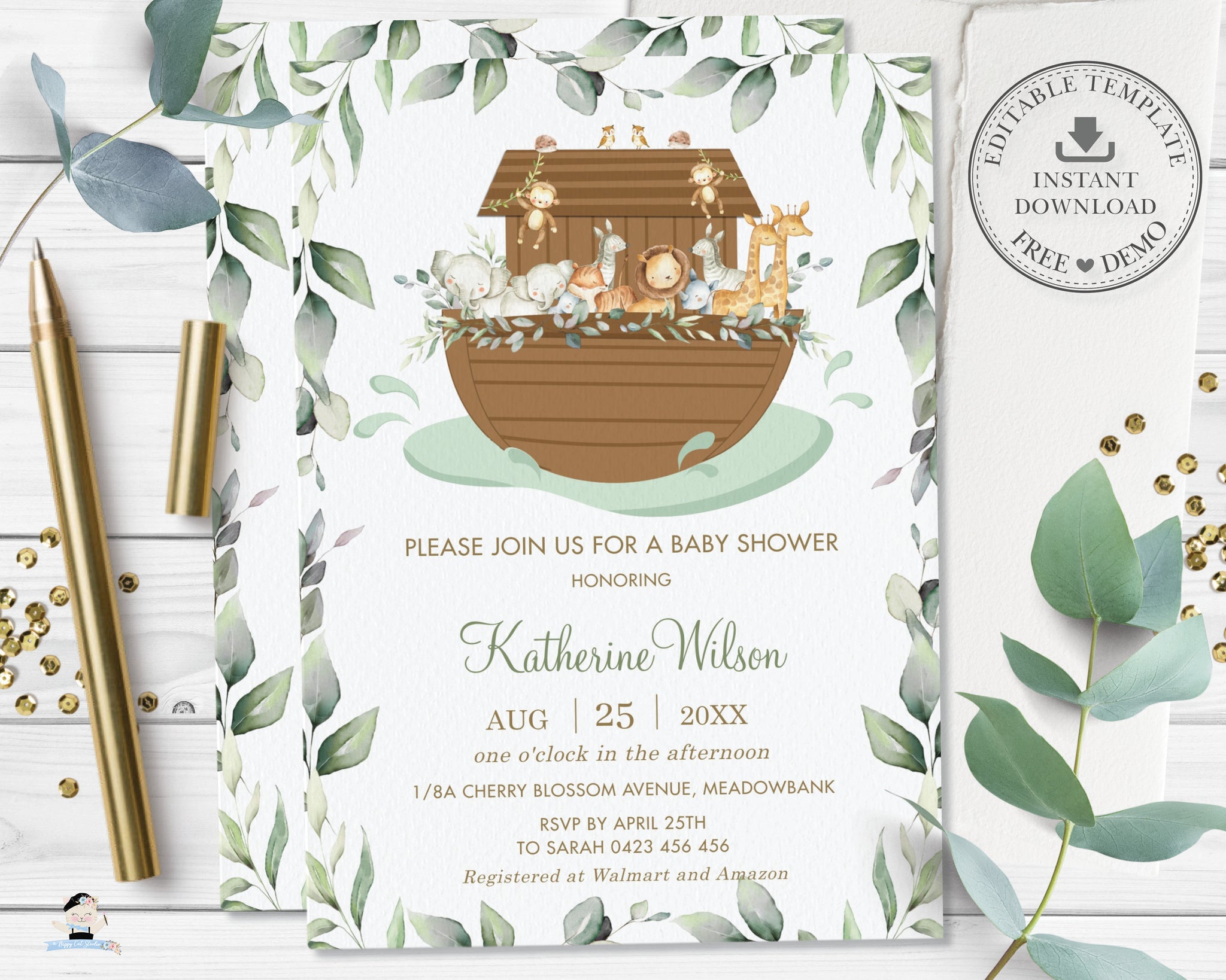 Invitations Greenery Baby Shower Invitation Greenery Baby Shower ...