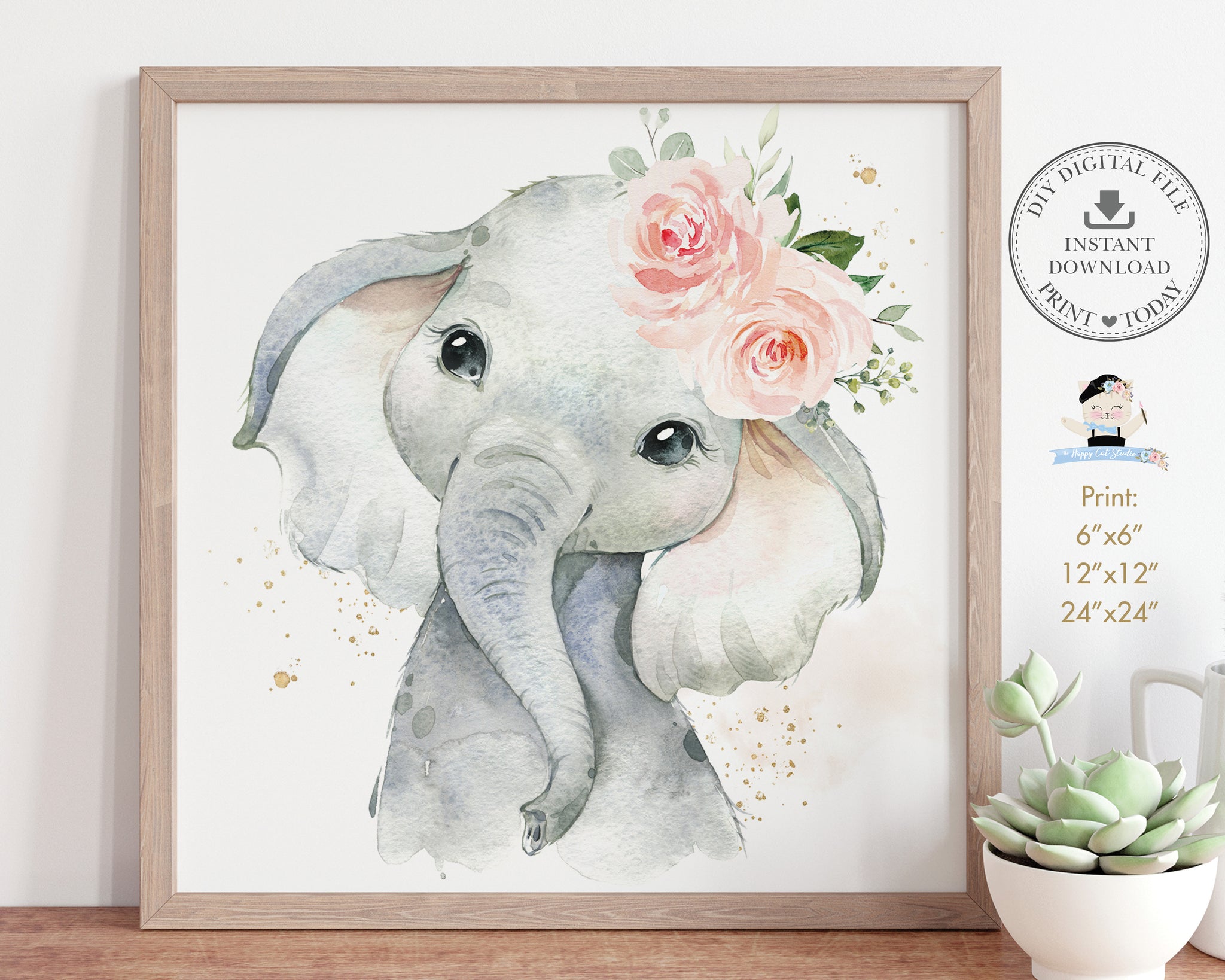 elephant pictures for baby nursery