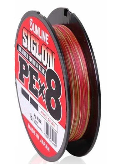 Sunline Siglon PEx8 Braided Fishing Line Hi-Vis Multi Colour 150m ...