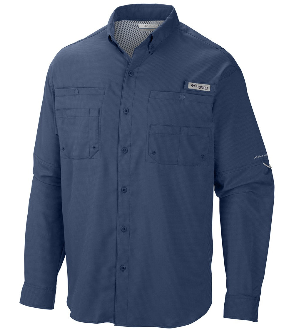 Columbia PFG Tamiami II Long Sleeve Mens Shirt Blue Heron | Davo's ...