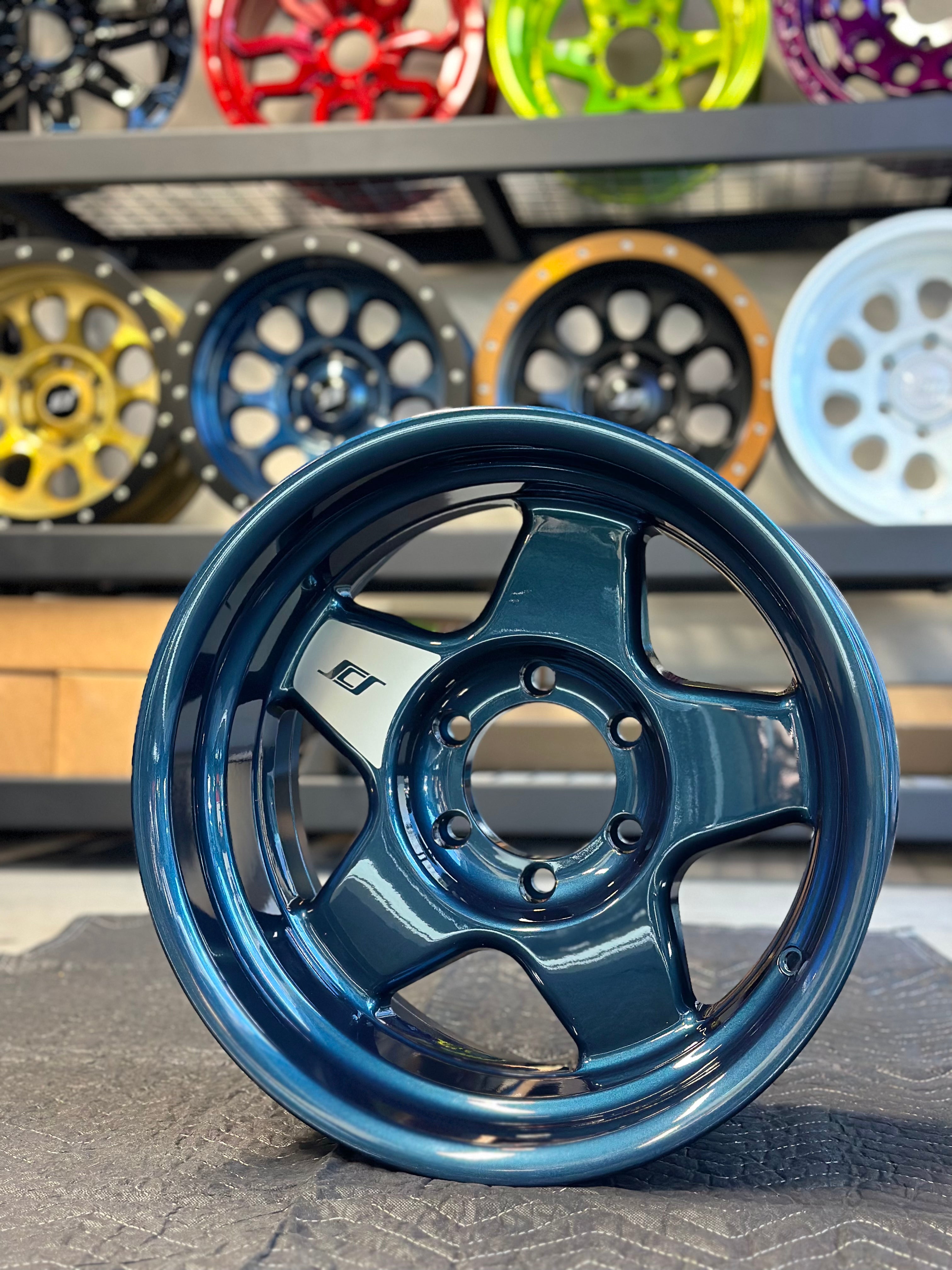 F5 STEALTH BLUE 17x9 OFFSET -38mm W/FSD DECALS 6X139.7