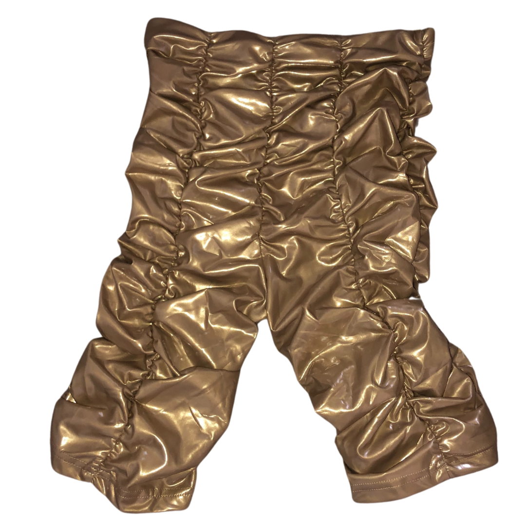 gold biker shorts