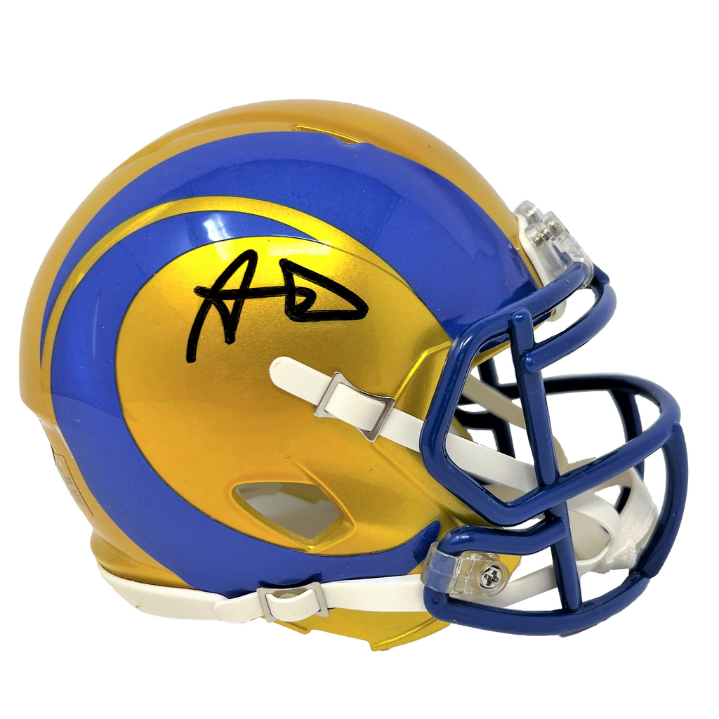 aaron donald signed mini helmet