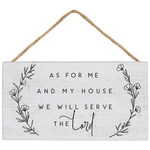 As For Me and My House Hanging Sign - the olde farmstead