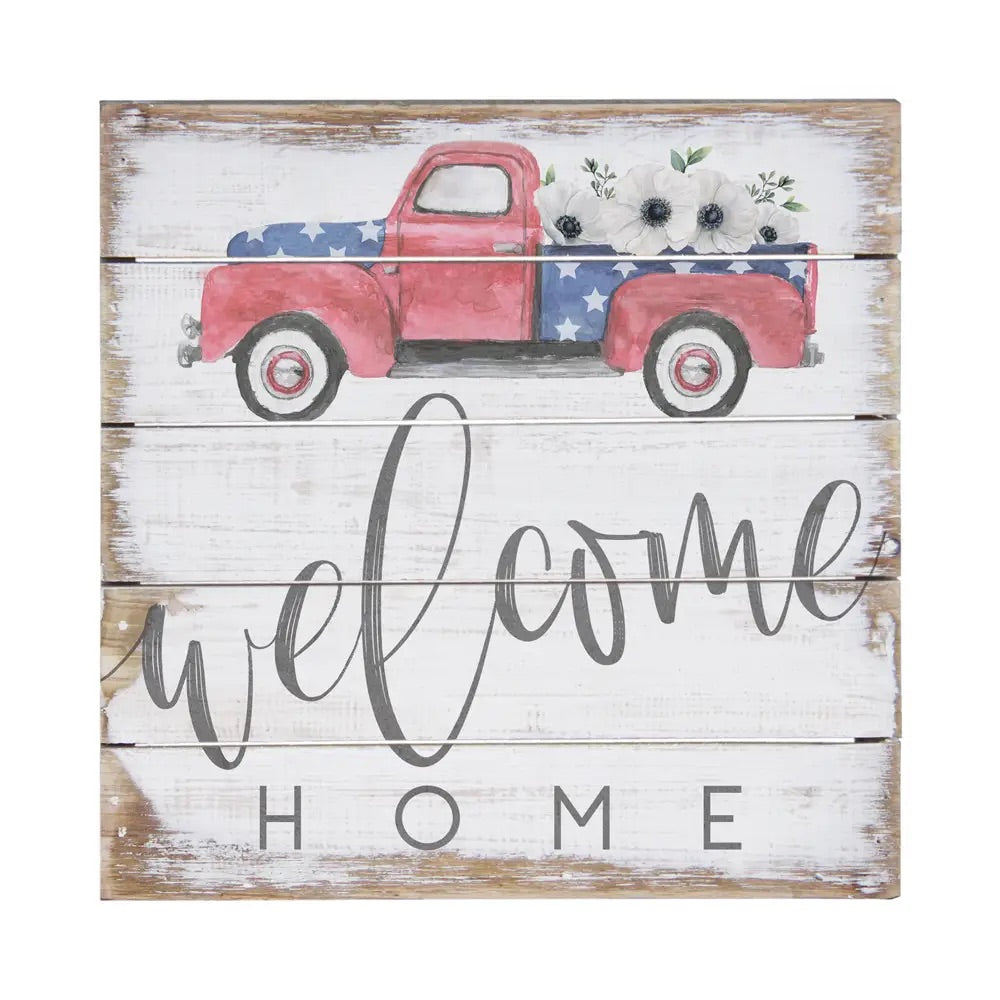 Welcome Home Truck Pallet Sign