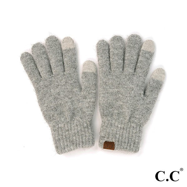 C.C Heather Knit Gloves - Beige - the olde farmstead