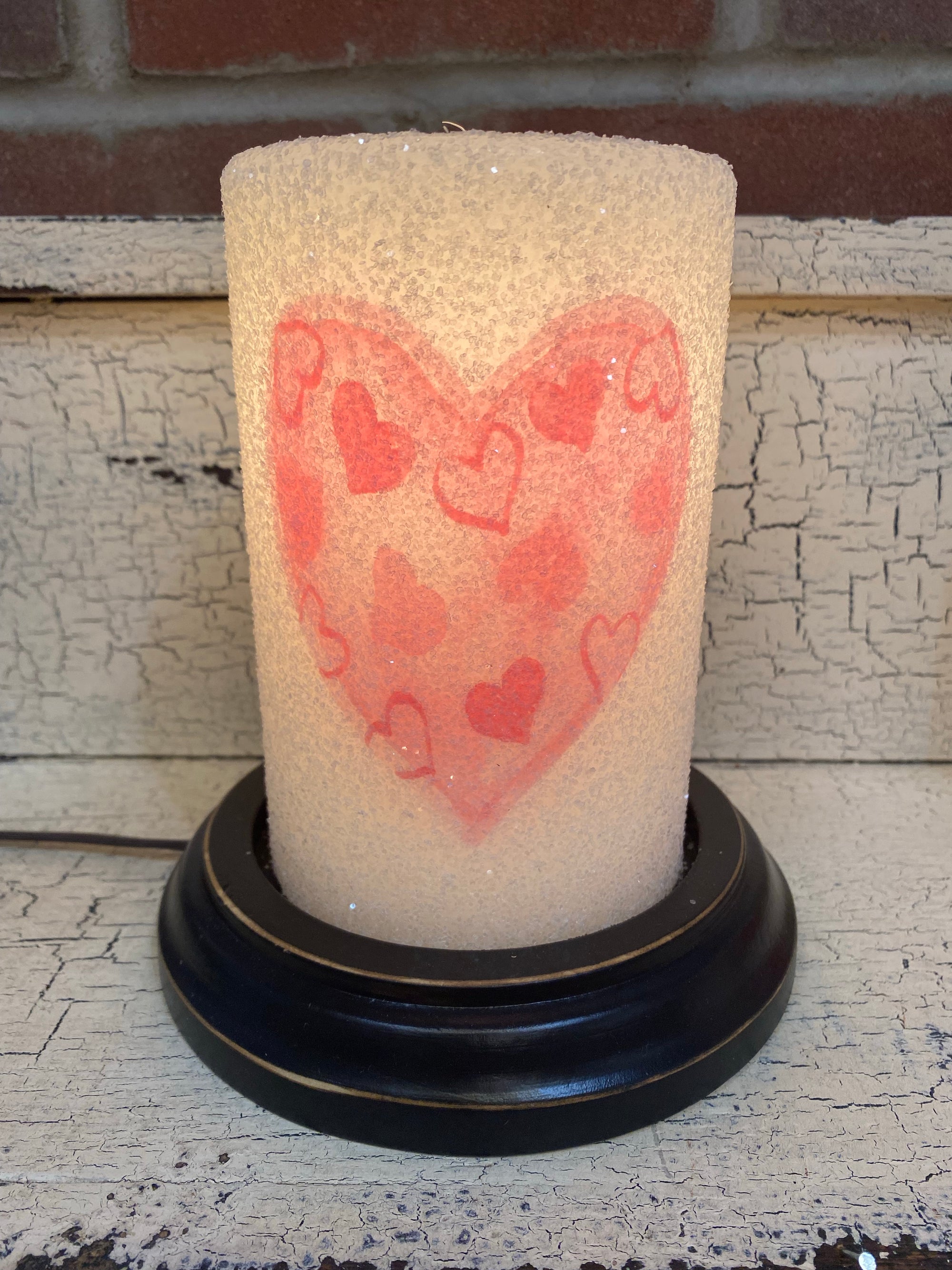 Valentine Plaid Heart Candle Sleeve - the olde farmstead