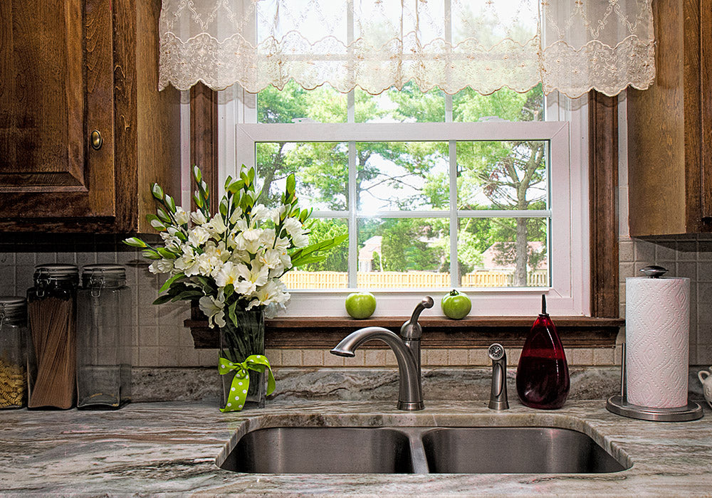 Lace valances for kitchen windows