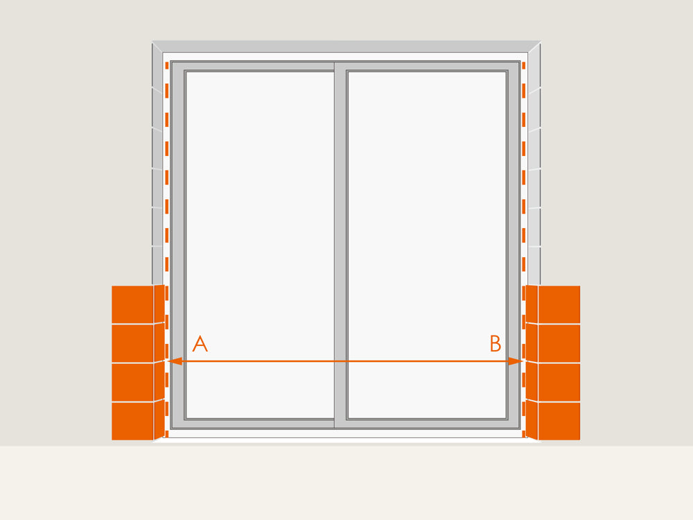 Measure window frame for blinds