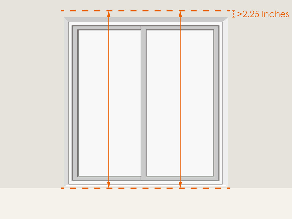 Measure height for outside mounted blinds