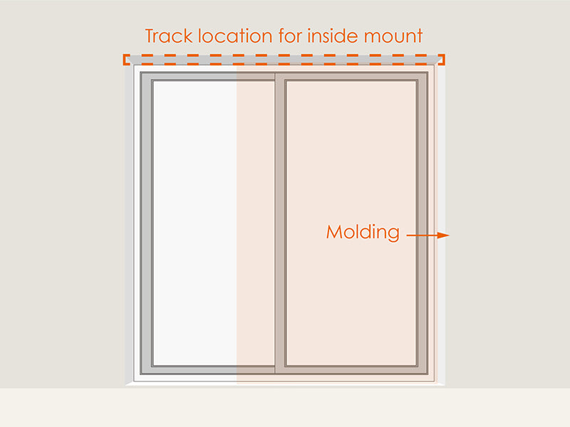 Inside mount for sliding panel blinds
