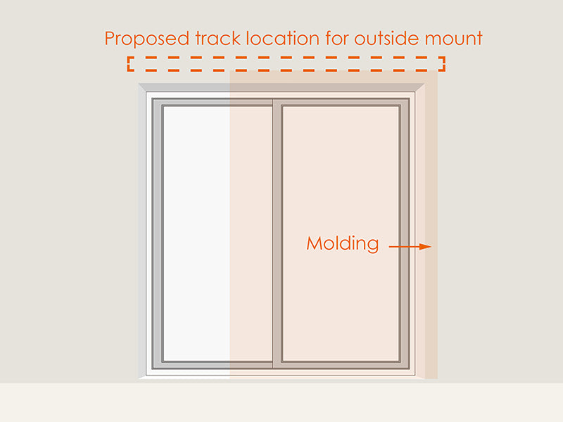 outside mount for sliding panel blinds
