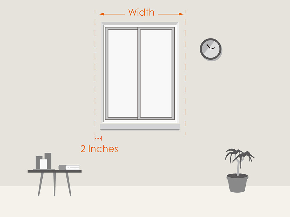 measuring width for outside mount