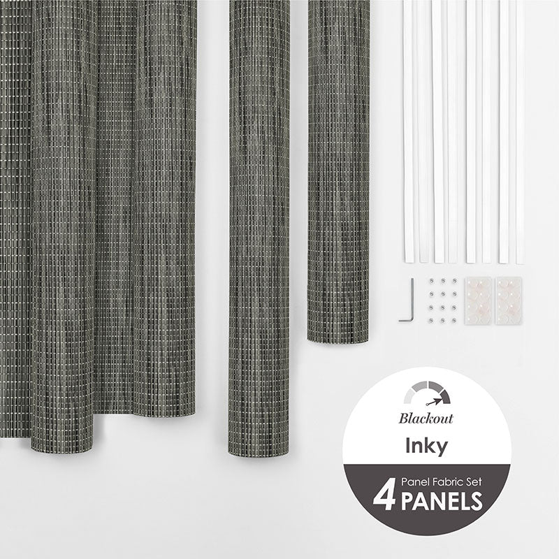 Panel Fabric Set (4 Panels) | 99.99% Blackout | Inky