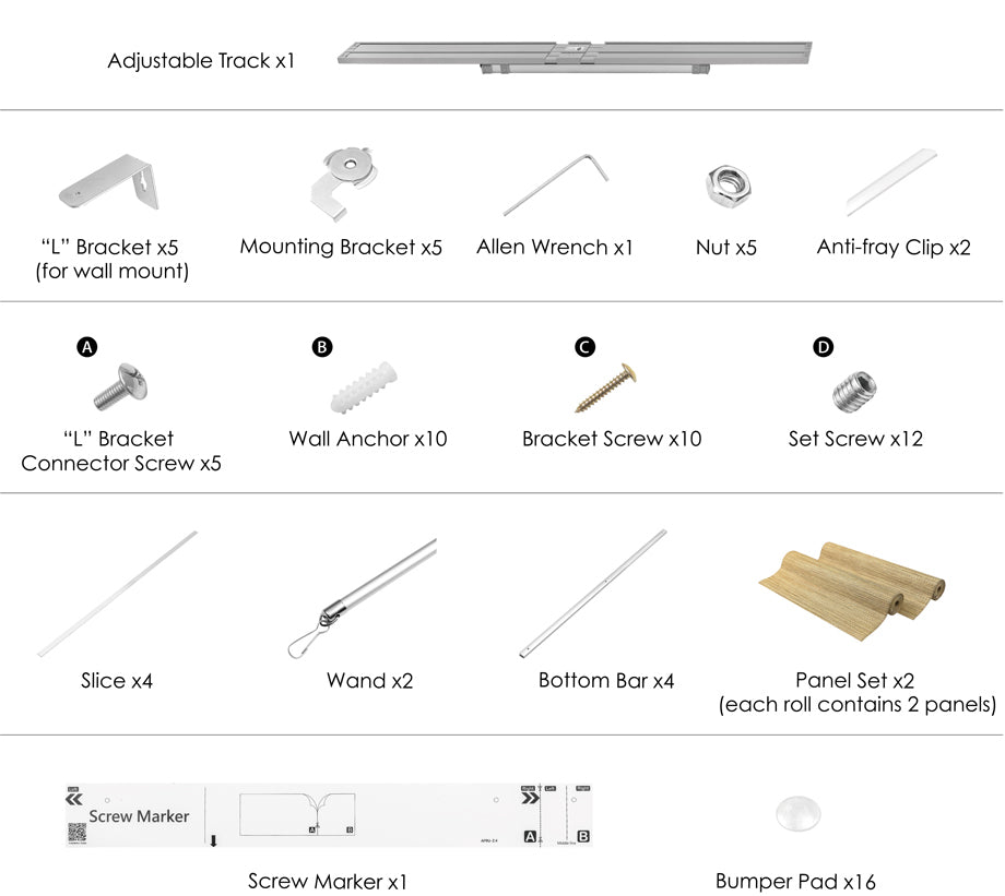 blinds installation parts