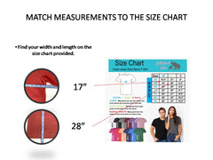 match your shirt measurements to the size chart