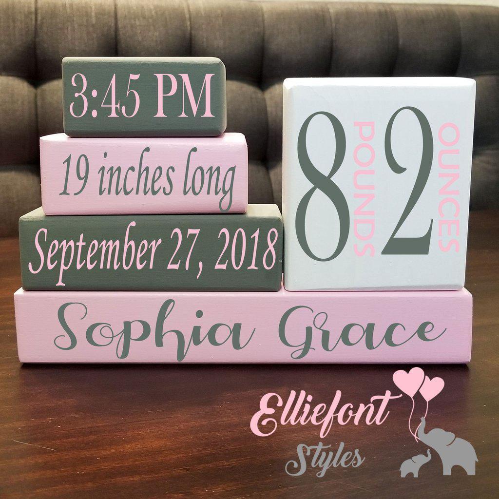 personalized baby blocks set