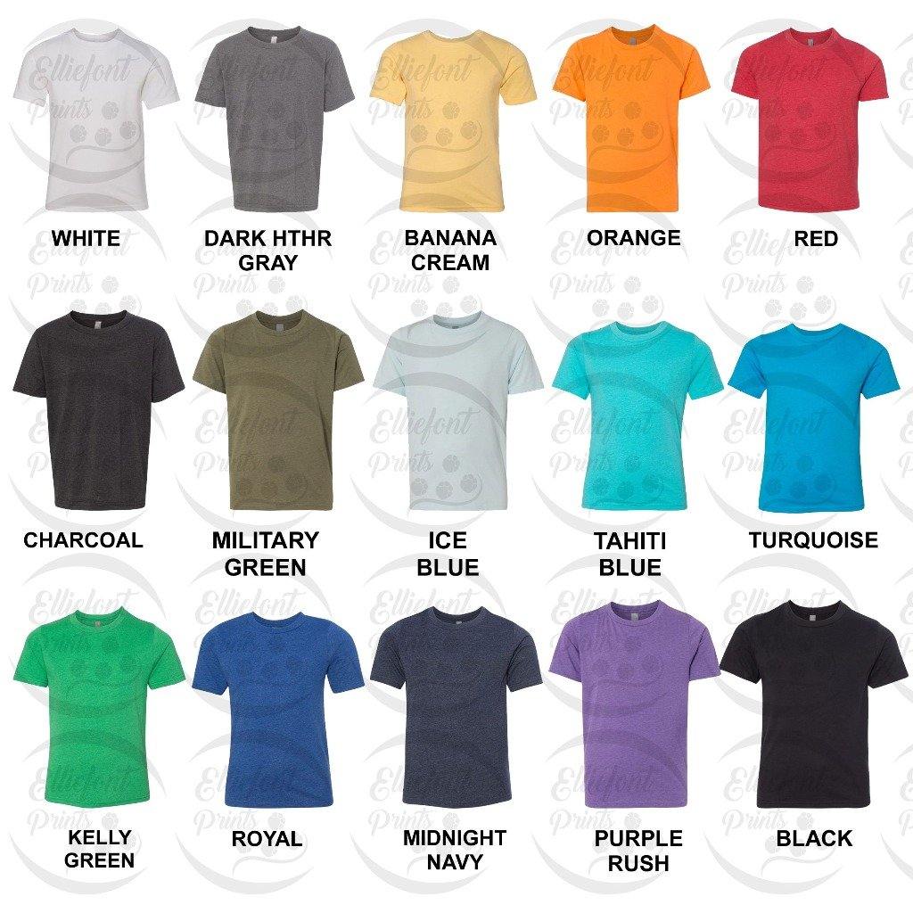 Gildan 640 Color Chart- Heather Colors