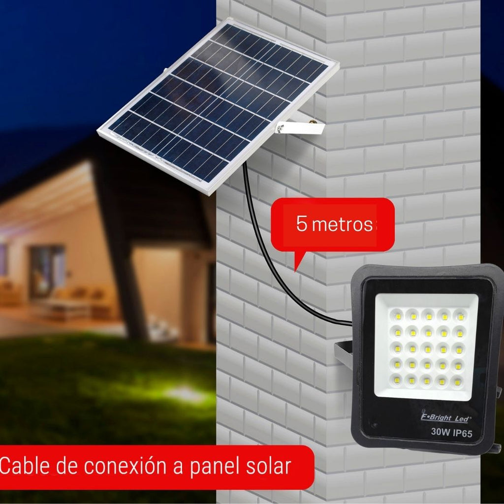 idea papelería Un fiel Foco Proyector Led Exterior 30w 6500k con placa solar, sensor crepuscu –  Iluminacion de Diseño