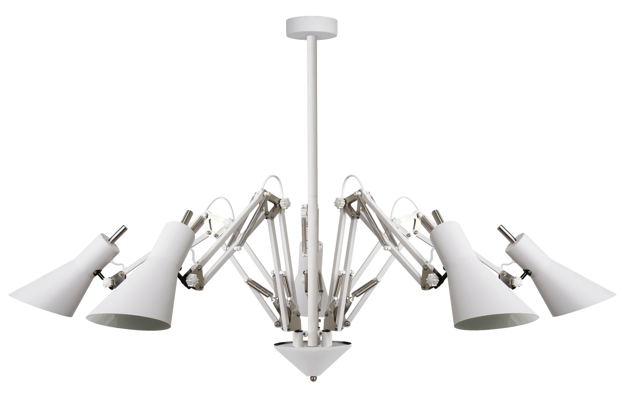 diario salvar Desesperado Lámpara de Techo Araña Moderna con 5 Brazos Articulados Blancos –  Iluminacion de Diseño