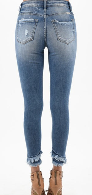 kancan frayed jeans