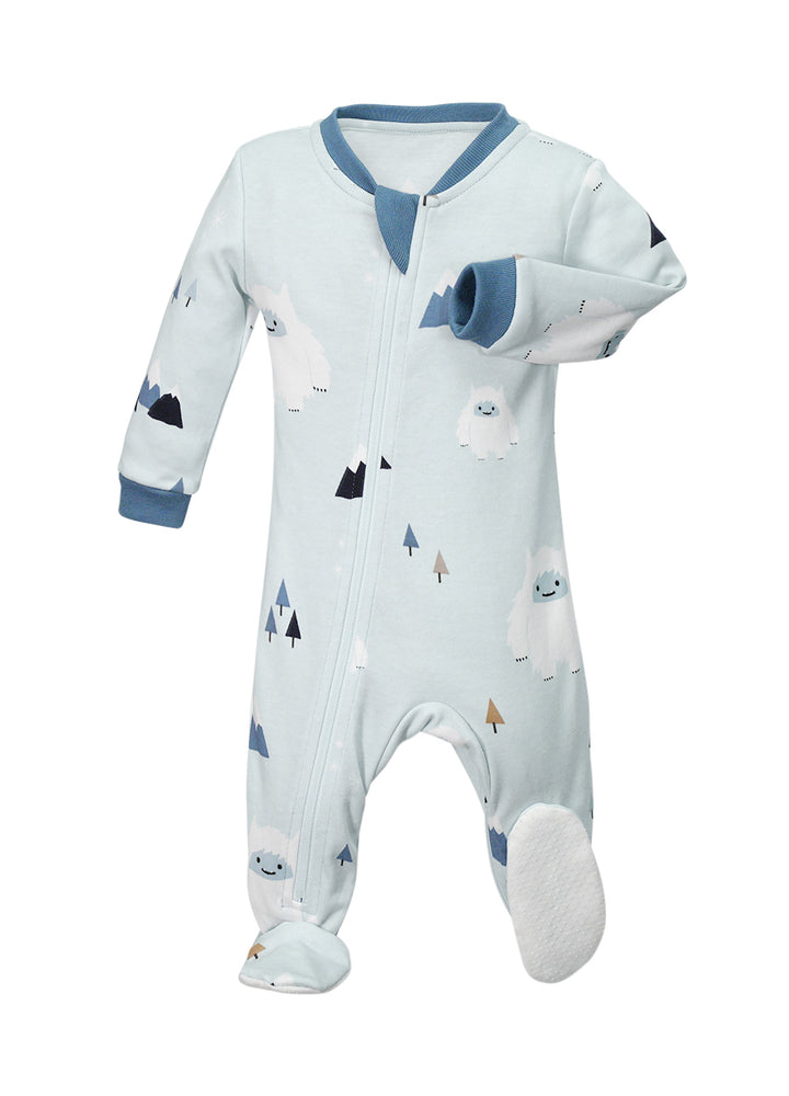 Peach caticorn organic cotton ZippyBoo suit 