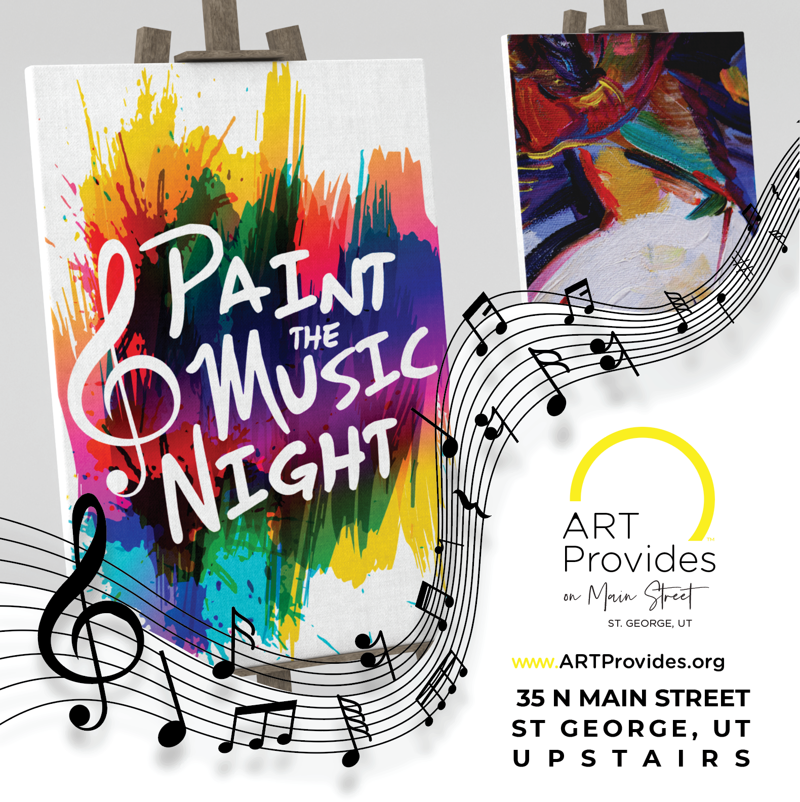 Paint the Music Night | Sunday October 10th, 6-8 PM
