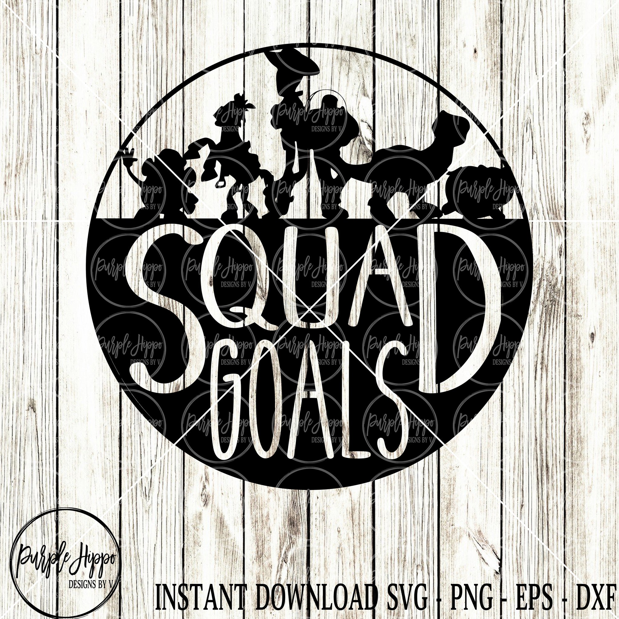 Toy Story Squad Goals Svg Disney Trip Shirt Family Disney Svg Dxf Png Eps Pdf Sublimation Design Disney Cricut Silhouette Cutting File Purple Hippo