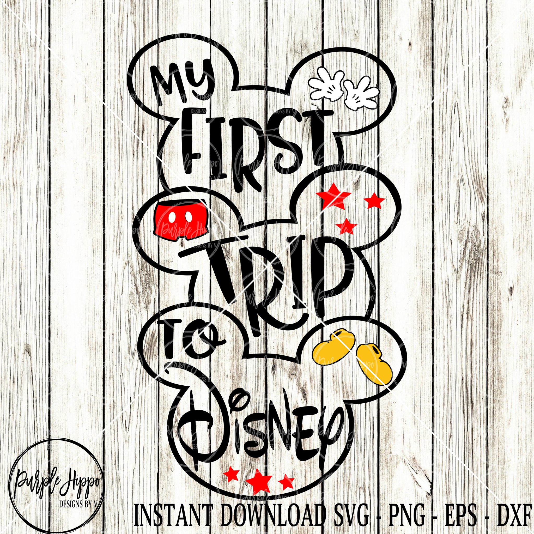 My First Disney Trip Svg Disney Svg Eps Dxf Png File Silhouette Cricut Sublimation Design Disney Trip Design Mickey Boy Disney Boy Svg Purple Hippo