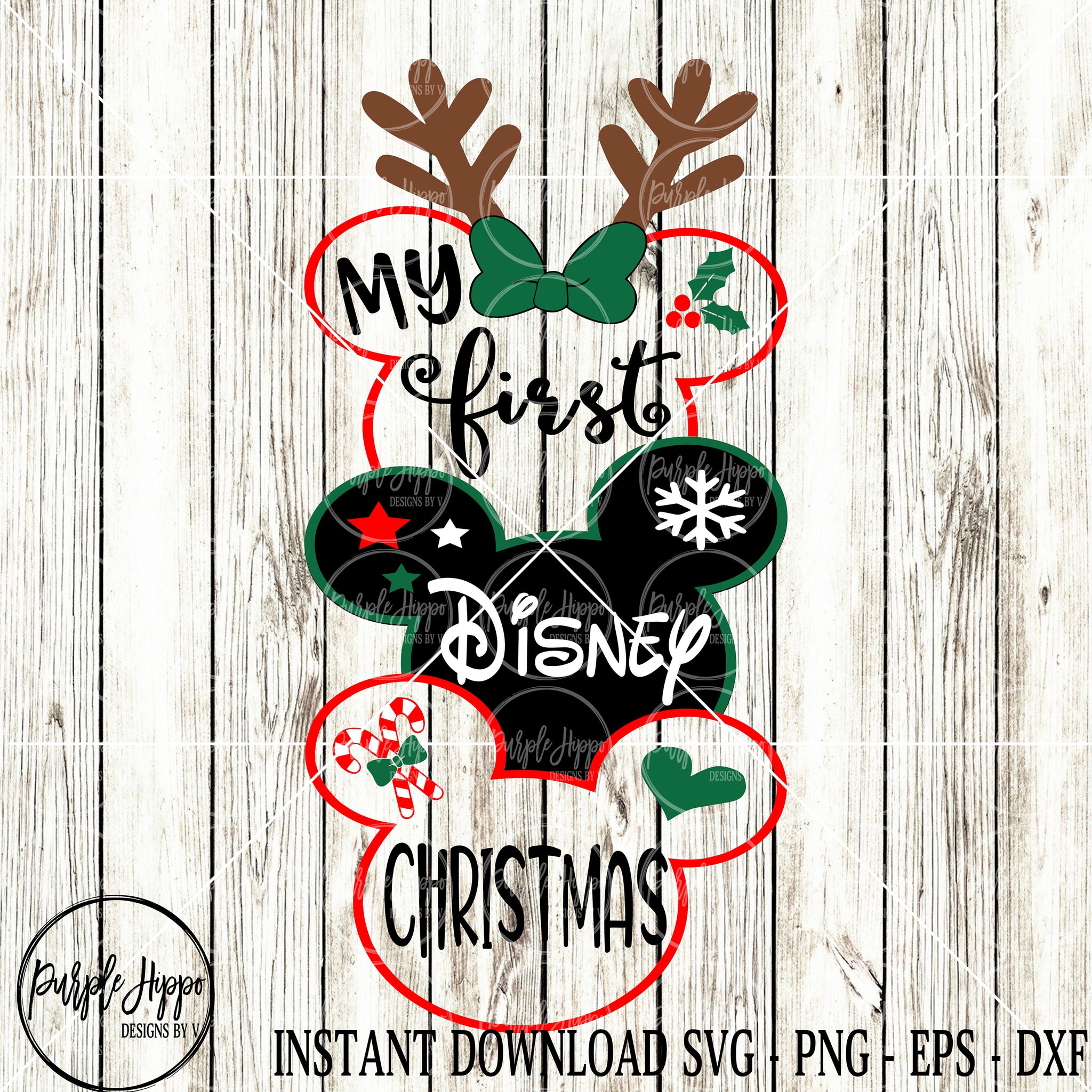 Download Girls First Disney Christmas Svg My First Trip To Disney Shirt Svg Cutting File Silhouette Cricut Sublimation Digital Download Disney Svg Purple Hippo