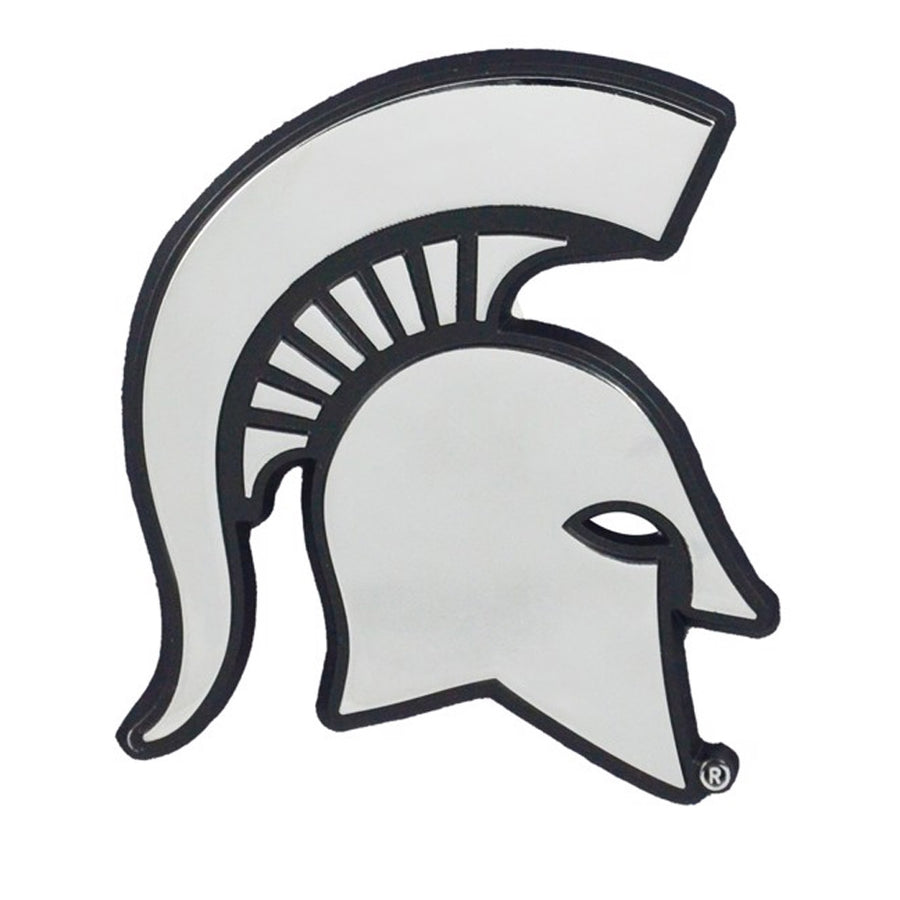 Msu Sliver Spartan Head Emblem Campus Den